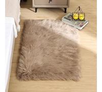ORINOVA Tapis Beige Doux Fausse Fourrure Chambre 60x90 cm Shaggy Fille Ado Moumoute Poil Long Petit Fluffy Salon