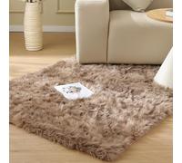 ORINOVA Tapis Beige Fausse Fourrure Doux 120x180 cm Moumoute Fille Ado Chambre Poil Long Shaggy Salon