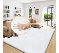 ORINOVA Tapis Blanc 180x270 cm Salon ChambreTapis Fausse Fourrure Tapis Moelleux Doux Poil Ras Lavable Shaggy White Area Carpet Rectangulaire