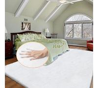 ORINOVA tapis Blanc 240x300 cm Moelleux Fausse Fourrure Doux Lavable Poil Ras Grand White Fluffy Area Carpet Rectangulaire