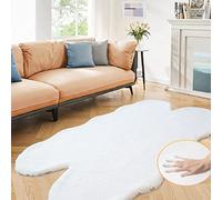 ORINOVA Tapis Blanc Fausse Fourrure 120x180 cm Moelleux Chambre Tapis Doux Duveteux White Fluffy Carpet Lavable