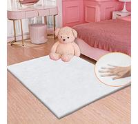 ORINOVA Tapis Blanc Moelleux 90x150 cm Tapis Chambre Descente De Lit Fausse Fourrure Tapis Salon Shaggy Tapis Fluffy Doux Lavable Poil Ras Carpet Rectangulaire