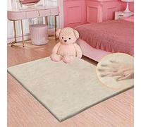 ORINOVA Tapis Chambre Beige 90x150 cm Tapis Fausse Fourrure Tapis Moelleux Salon Lavable Descente De Lit Poil Ras Doux Tapis Fluffy Rug Rectangulaire