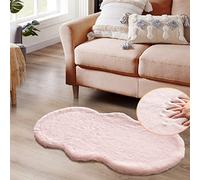 ORINOVA Tapis Chambre Rose 60x120 cm Fausse Fourrure Lavable Descente De Lit Tapis Moelleux Salon Doux Poil Ras Fluffy Rug