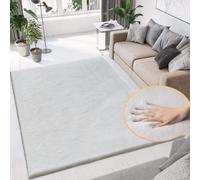 ORINOVA Tapis Gris 150x240 cm Fausse Fourrure Moelleux Chambre Salon Doux Tapis Lavable Poil Ras Grey Fluffy Area Carpet Rectangulaire