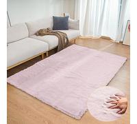 ORINOVA Tapis Moelleux Rose 120x180 cm Fausse Fourrure Chambre Fille Doux Tapis Salon Lavable Tapis Poil Ras Pink Fluffy Area Rug Rectangulaire