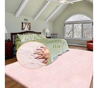 ORINOVA Tapis Rose 240x300 cm Moelleux Fausse Fourrure Tapis Doux Duveteux Chambre Pink Fluffy Area Rug Lavable Rectangulaire