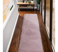 ORINOVA Tapis Rose 60x240 cm Moelleux Fausse Fourrure Tapis Doux Duveteux Chambre Pink Fluffy Runner Lavable Rectangulaire