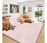 ORINOVA Tapis Rose Moelleux 180x270 cm - Doux Fausse Fourrure Lavable Poil Ras pour Chambre et Salon, Rectangulaire