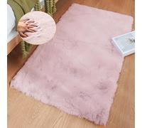 ORINOVA Tapis Rose Moelleux Tapis 60x90 cm Fausse Fourrure Doux Tapis Chambre Fille Lavable Descente De Lit Poil Ras Petit Pink Deco Rug Rectangulaire