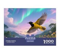 Oriole à Capuchon noirPuzzle 1000 Pièces Complexité Modérée Enfants 10+Oiseau Jeu De Détente Décoratif 70x50cm/1000pcs