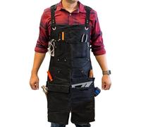 Oriole Tools Tablier de magasin robuste en toile cirée, résistant à l'eau, parfait pour les menuisiers, noir, taille unique