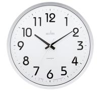 Orion 320mm Balayage Horloge Murale, Blanc/Chrome - 21287