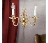 ORION Applique murale IMKE, dimmable, doré, Salon / Salle à manger, Laiton, Antique, Applique Murale