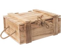 ORION Caisse en bois Caisse de rangement avec couvercle 36x26x16cm Coffret cadeau en bois