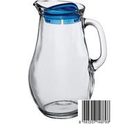 Orion Carafe en verre Carafe en verre Pot à eau Pot en verre avec couvercle et poignée 1,85 L