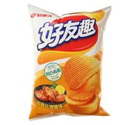 Orion Chips de pommes de terre, saveur ailes de poulet barbecue à la caribéenne, 70 g