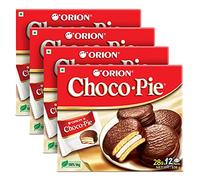 ORION Choco Pie, biscuits doux enrobés de chocolat, lot de 4 x 12 pièces