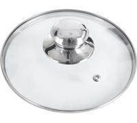 orion group Couvercle en verre avec anneau en acier inoxydable pour casserole et poêle | Ø (14 cm) 14, 16, 18, 20, 22, 24, 26, 28, 30, 32 cm | Verre résistant à la chaleur à 200 °C