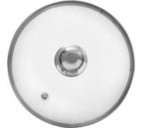 ORION Glasdeckel Pfannendeckel 22cm topfdeckel universaldeckel mit Edelstahlring für Topf/Pfanne 200°C hitzebeständiges Glas Ø 14, 16, 18, 20, 22, 24, 26, 28, 30 cm (22 cm)