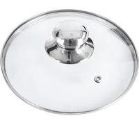 Orion | Couvercle en verre - avec anneau en inox - Ø 16 cm - verre résistant à la chaleur 200°C - couvercle universel - pour casserole et poêle - avec sortie vapeur