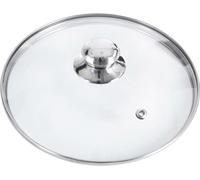 Orion | Couvercle en verre - avec anneau en inox - Ø 28 cm - verre résistant à la chaleur 200°C - couvercle universel - pour casserole et poêle - avec sortie vapeur