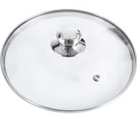 Orion | Couvercle en verre - avec anneau en inox - Ø 30 cm - verre résistant à la chaleur 200°C - couvercle universel - pour casserole et poêle - avec sortie vapeur
