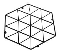 Orion Dessous-de-plat Support de casserole Grille pour vaisselle chaude en métal noir 22,5x22,5 cm