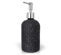 ORION Distributeur de savon en verre, distributeur de savon liquide, distributeur de liquide vaisselle, gris