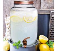 ORION Fût en verre Distributeur de boissons avec robinet de soutirage pour limonade Boissons 8,8l
