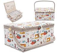 orion group Boîte à couture - Boîte de rangement pour accessoires de couture - 30 x 23 x 12 x 16 cm