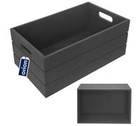 orion group Boîte de rangement en bois avec poignées 31 x 21 x 13 cm