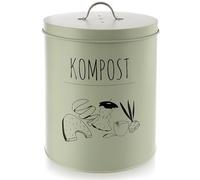 orion group Composteur de cuisine 8 l avec filtre à charbon actif - Bac à compost en métal avec couvercle et poignée de transport - Inodore et décoratif - Idéal pour la cuisine et le balcon