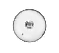 orion group Couvercle en verre avec anneau en acier inoxydable pour casserole et poêle | Ø (20 cm) 14, 16, 18, 20, 22, 24, 26, 28, 30, 32 cm | Verre résistant à la chaleur 200 °C | Couvercle universel