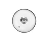 orion group Couvercle en verre | avec bord en acier inoxydable pour casserole et poêle Ø 16 cm Verre résistant à la chaleur 200 °C