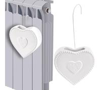 Orion Group Lot de 3 humidificateurs à suspendre en céramique Motif cœur Blanc