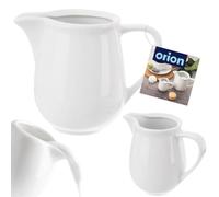 Orion group Pot à lait en porcelaine de 260 ml - Pot à lait - Pot à crème - Pot à lait en porcelaine - Petit avec poignée - Blanc
