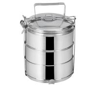 orion group Récipient alimentaire portable multi-usages - Batterie de cuisine de camping - Récipient thermique à 3 niveaux - 3 x 1,3 l