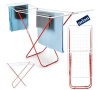 orion group Séchoir à linge pliable avec ailes Rouge 184 cm