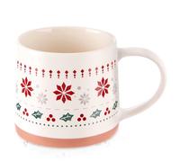 orion group Tasse en porcelaine de 380 ml - Design d'hiver - Passe au lave-vaisselle et au micro-ondes - Forme classique avec anse - Idéal pour le café, le thé et le cacao - Convient pour un usage