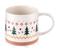 orion group Tasse en porcelaine de 380 ml - Design d'hiver - Passe au lave-vaisselle et au micro-ondes - Forme classique avec anse - Idéal pour le café, le thé et le cacao - Convient pour un usage