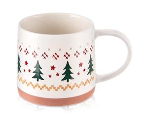 orion group Tasse en porcelaine de 380 ml - Design d'hiver - Passe au lave-vaisselle et au micro-ondes - Forme classique avec anse - Idéal pour le café, le thé et le cacao - Convient pour un usage