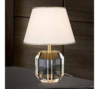 ORION Lampe à poser Alexis, beige, Salon / Salle à manger, Cristal, Lampe à poser