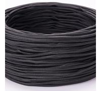 ORION LIGHTSTYLE 5m / Ensemble de 5 mètres, câble textile extra fin pour lustre, couleur noire, câble textile gainé de tissu, câble d'alimentation fin / 3 conducteurs 3x0,75mm² avec conducteur de