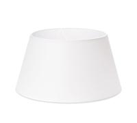ORION LIGHTSTYLE Abat-jour (Ø 48 cm) en tissu, hauteur 25 cm, rond, support pour douille E27, abat-jour de rechange pour suspensions, lampadaires, lampes de table, blanc