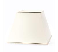 ORION LIGHTSTYLE Abat-jour carré en chintz de qualité supérieure - Ivoire/Crème avec bord chromé - 36 cm