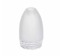 ORION LIGHTSTYLE Abat-jour en Verre Blanc Brillant, Fileté, Moderne, Montage à Vis, Douille G9, 6 cm de Largeur, 10,5 cm de Hauteur