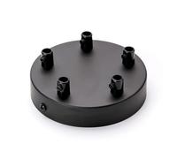 ORION LIGHTSTYLE Baldaquin avec 5 sorties de câbles de couverture (Ø 120 mm), abat-jour de plafond pour suspension, métal, noir