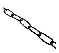 ORION LIGHTSTYLE Chaîne pour lustre, chaîne de 1 m, chaîne à maillons pour lustres, chaîne en fer, chaîne à maillons ronds, métal (noir, 4 mm)