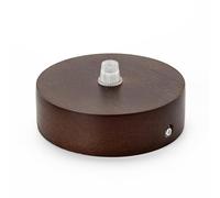 ORION LIGHTSTYLE Couverture de baldaquin (Ø 100 mm), hauteur 30 mm, baldaquin de plafond pour lampe suspendue, bois foncé